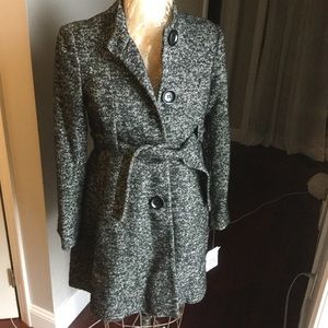 MICHAEL Michael Kors Black & White Tweed Coat Sz 6